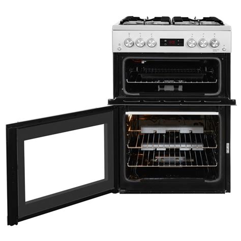 beko kdg653s 60cm double oven gas cooker silver